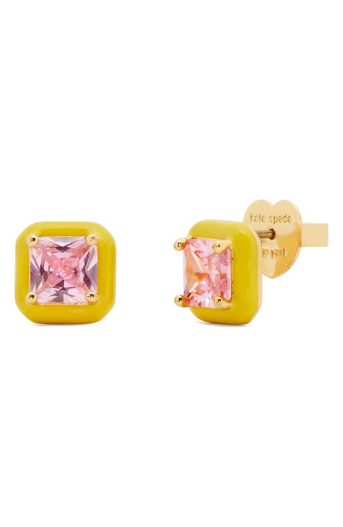 Kate Spade New York brighten up square stud earrings in Light Pink Multi at Nordstrom