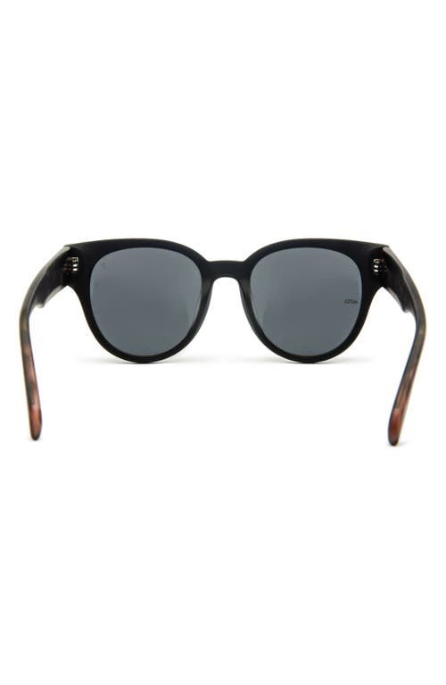 Shop Mita Sustainable Eyewear Brickell 50mm Round Sunglasses In Matte Black/smoke