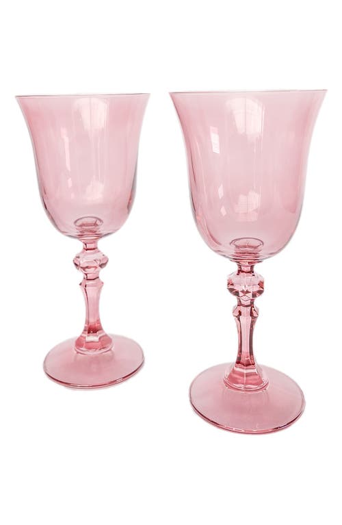 Estelle Colored Glass Set of Regal Goblets in Rose at Nordstrom