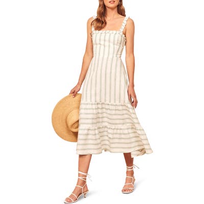 Reformation Hyla Midi Dress, White