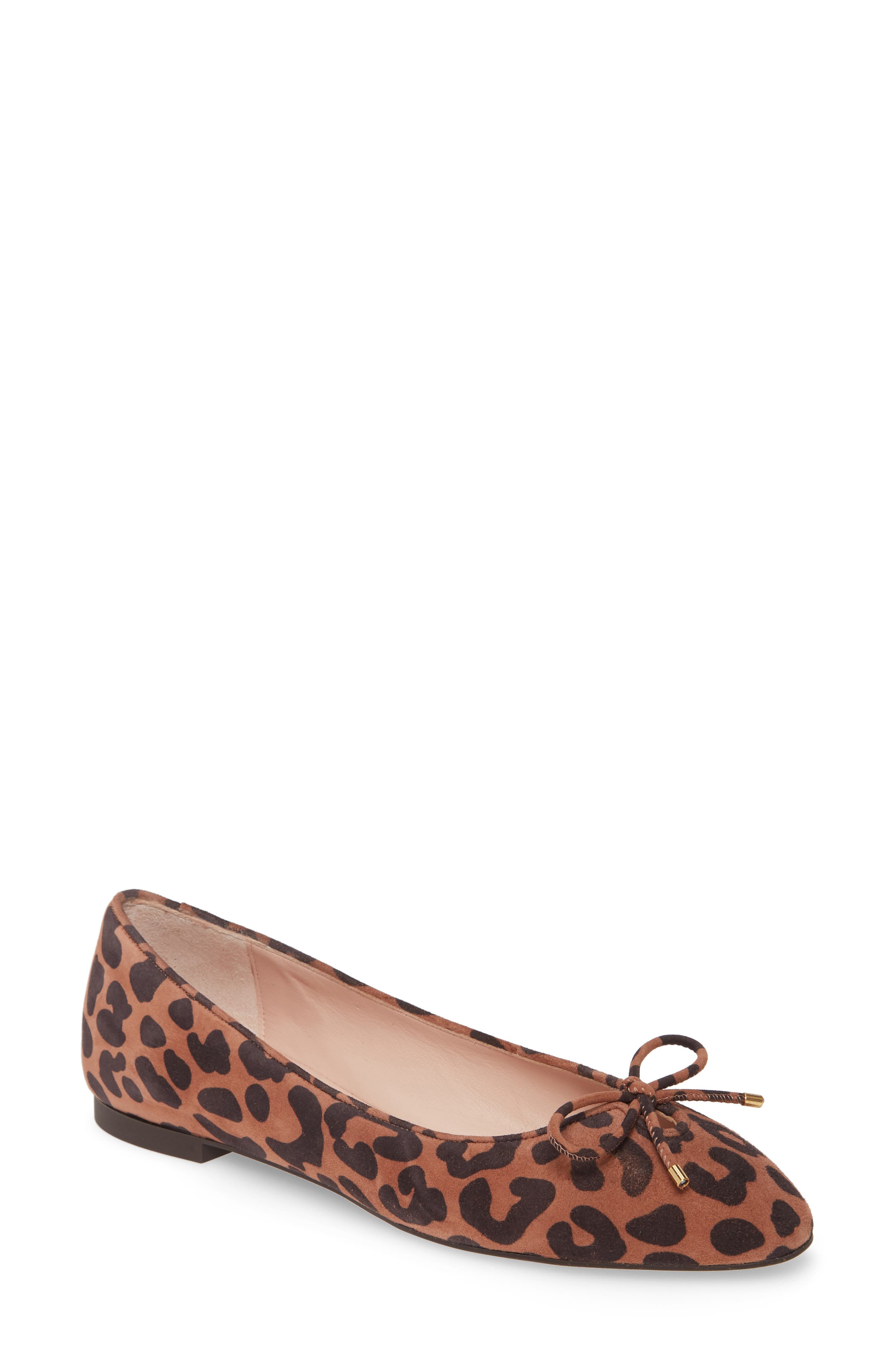 Stuart Weitzman Gabby Bow Flat, Brown