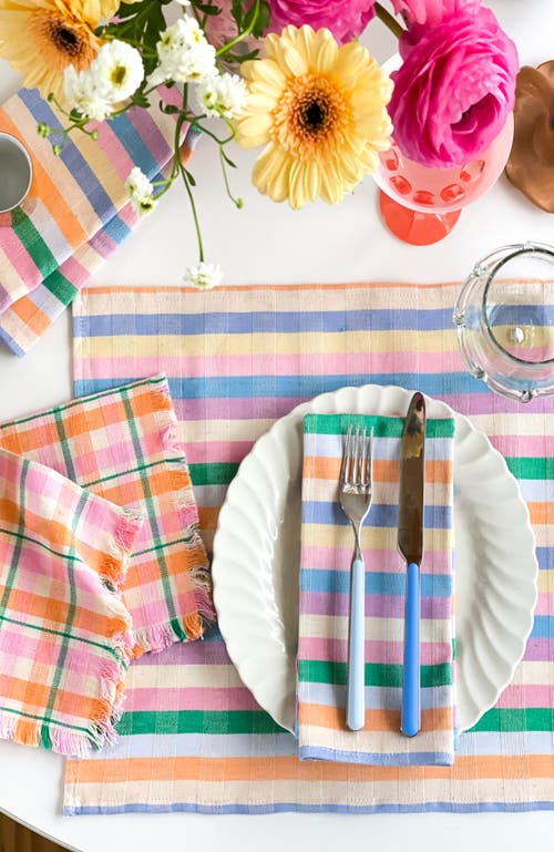 ARCHIVE NEW YORK ARCHIVE NEW YORK HANDWOVEN COLORFUL STRIPED COTTON PLACEMATS, SET OF 4