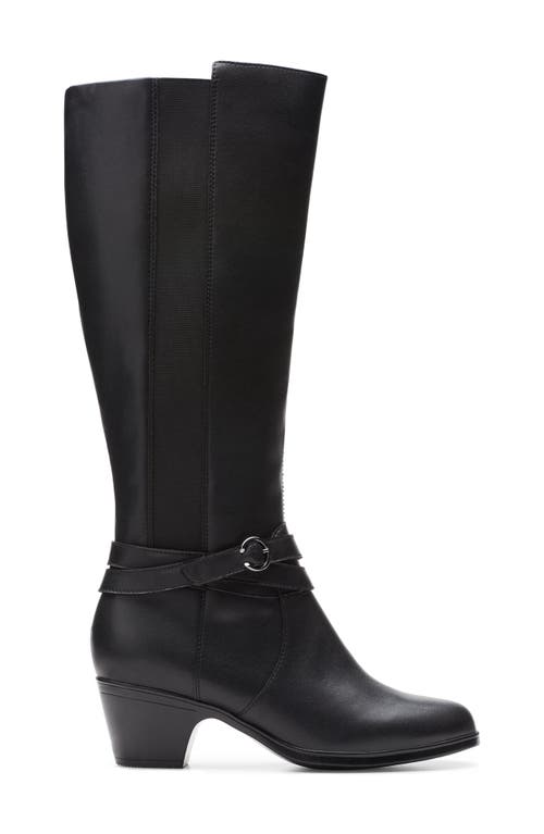 Clarks ® Emily2 Dream Knee High Boot In Black Leather