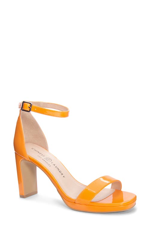 Chinese Laundry Tinie Ankle Strap Sandal in Orange