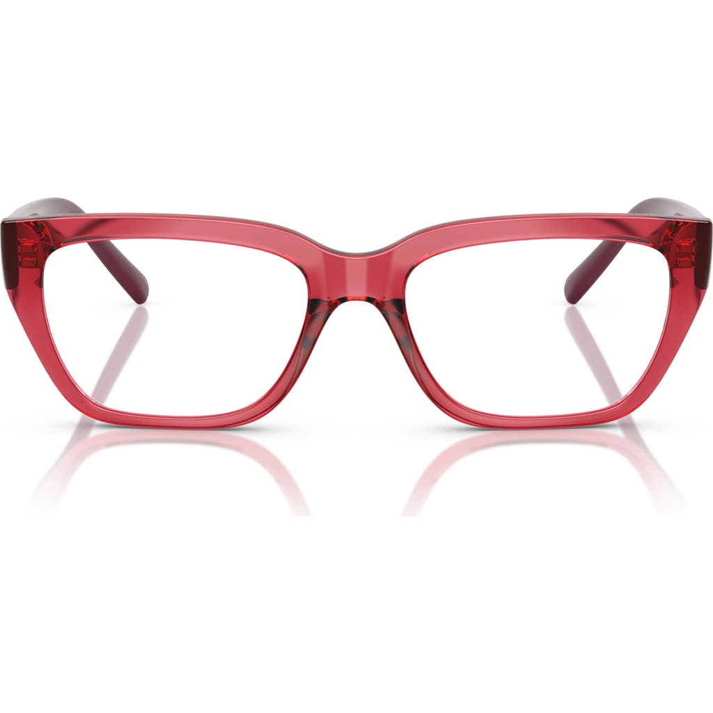 Vogue 51mm Pillow Optical Glasses In Red