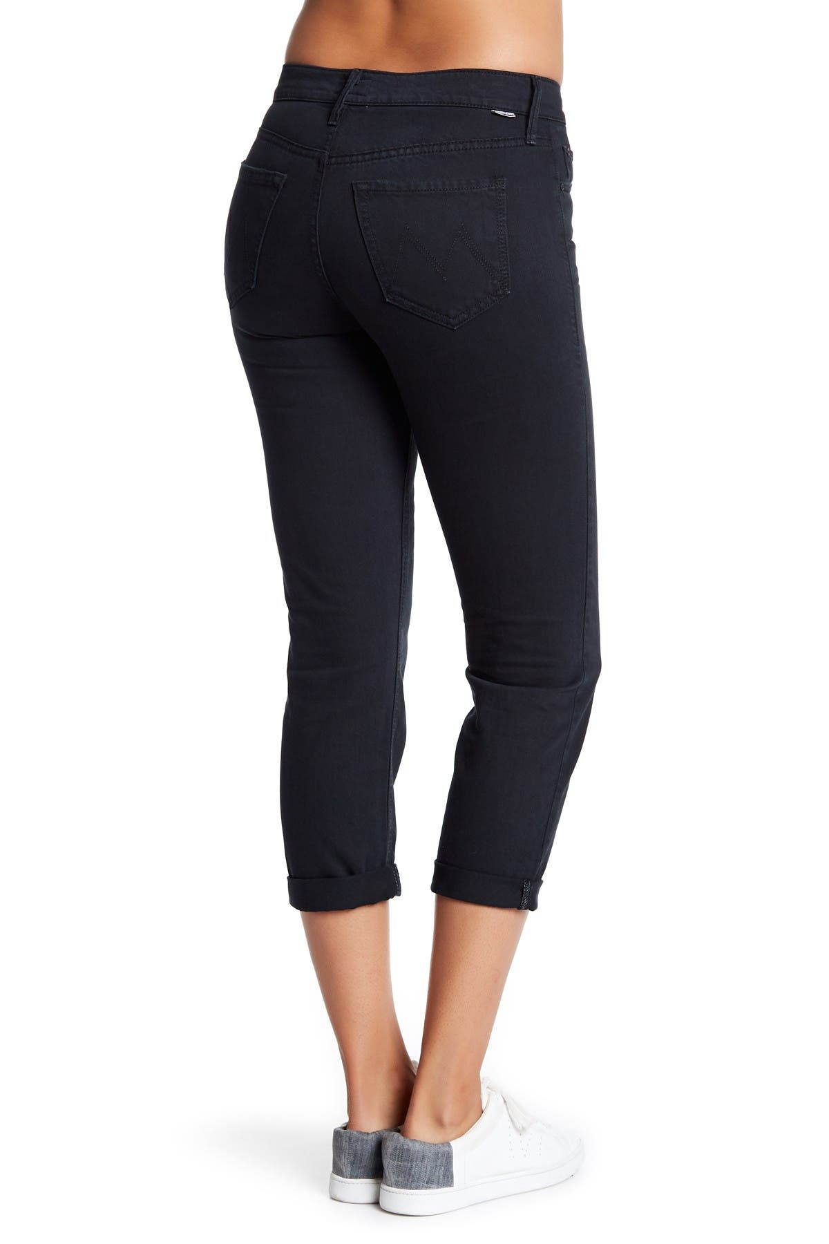 mother the dropout cropped slim jeans