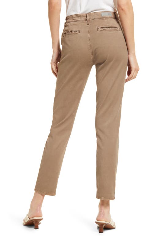 Ag Caden Crop Twill Trousers In Sulfur Soft Fawn