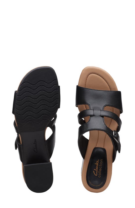 Shop Clarks ® Desirae Palm Sandal In Black Leather