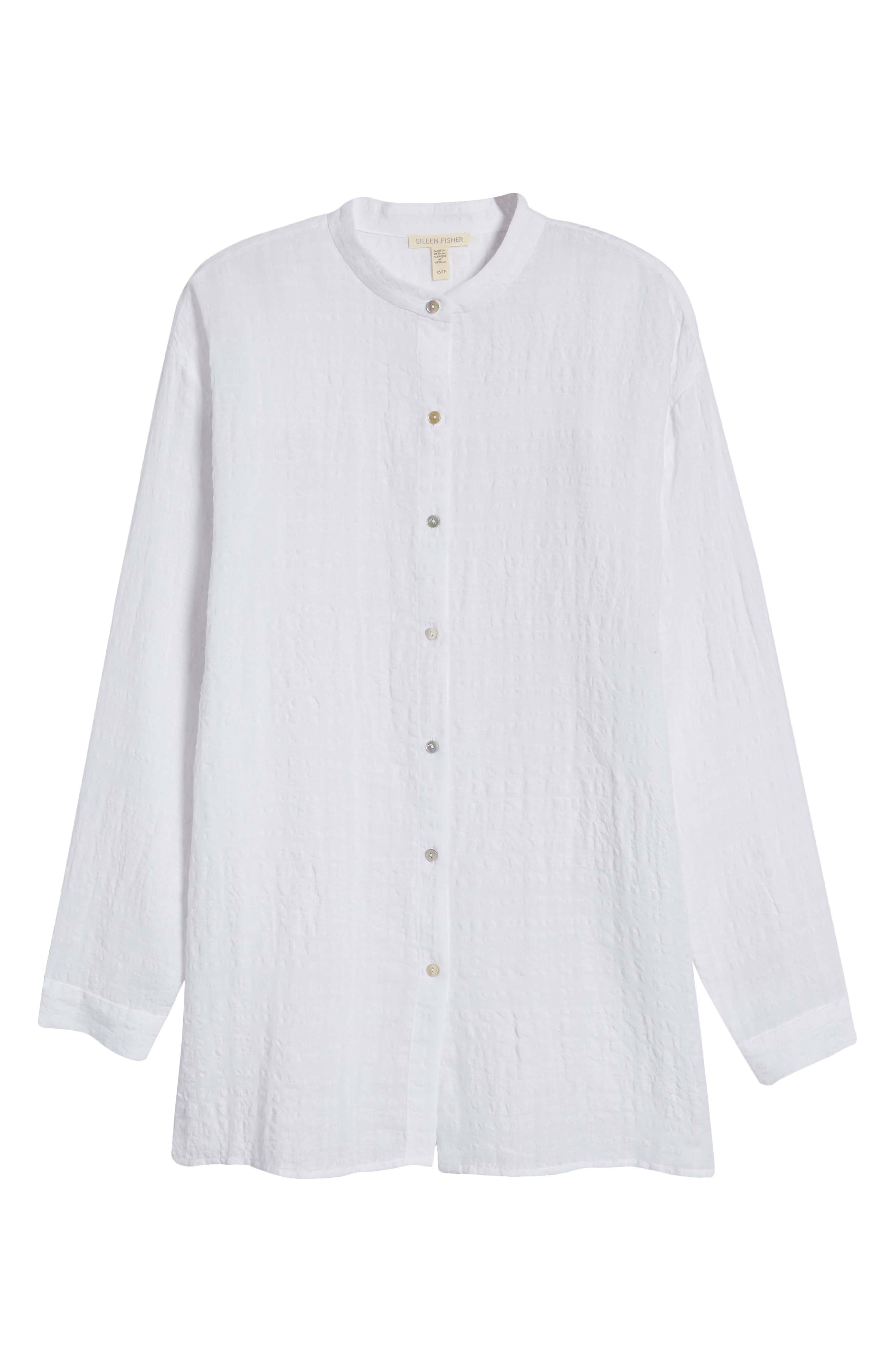 品多く 送料無料 アイリーンフィッシャー Eileen Fisher レディース 女性用 ファッション ボタンシャツ Classic Collar  Shirt White