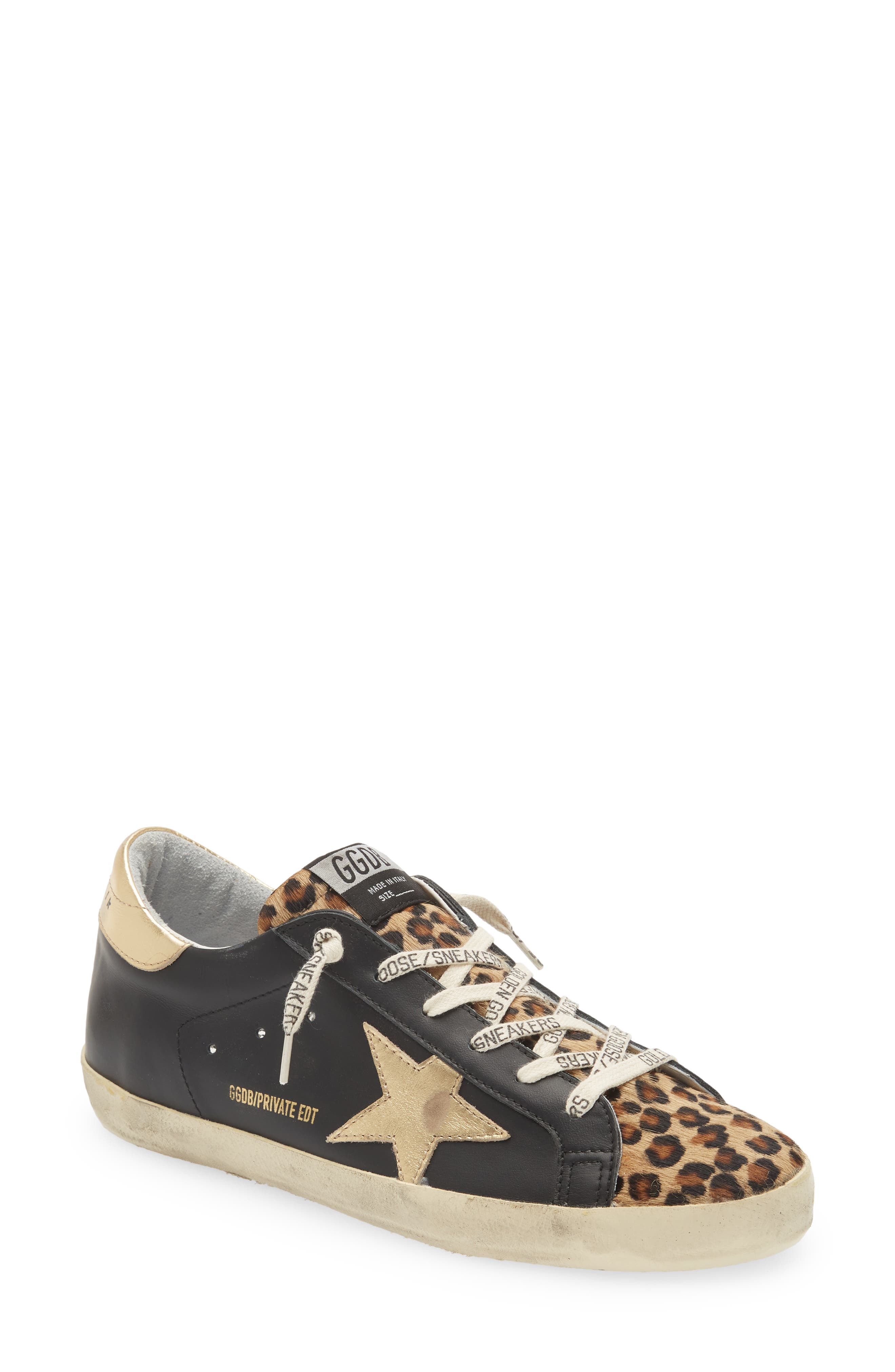 black and leopard tennis shoes