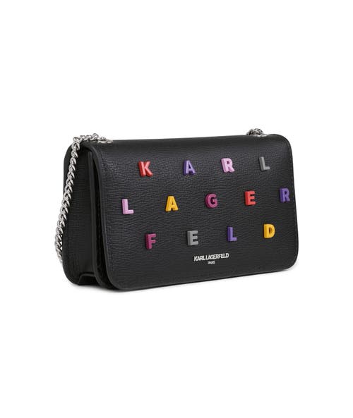 Shop Karl Lagerfeld Paris Kosette Small Shoulder Bag In Black/cactus