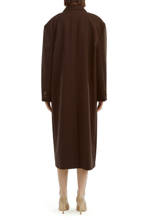 Bardot Maika Longline Coat In Dark Choco