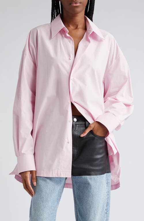 Alexander Wang Apple Patch Cotton Button-Up Shirt at Nordstrom,