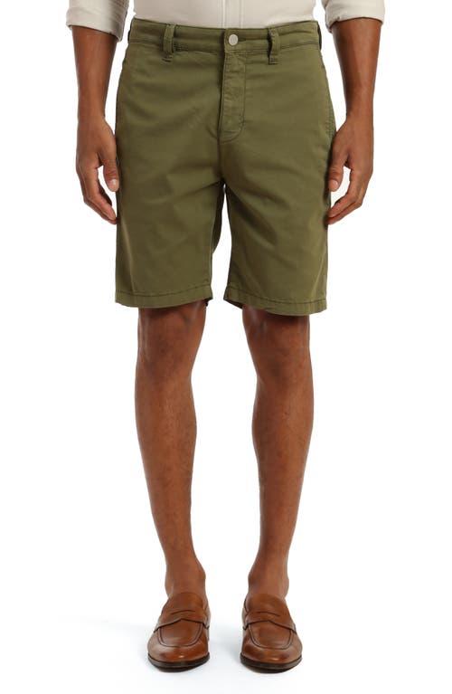 Arizona Flat Front Chino Shorts in Green Tie Print