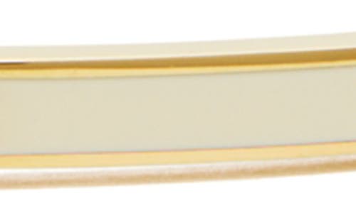 Shop Tory Burch Kira Enamel Hinge Bracelet In Tory Gold/new Ivory