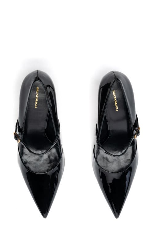 Bruno Magli Prima Pointed Toe Mary Jane Pump In Black Patent