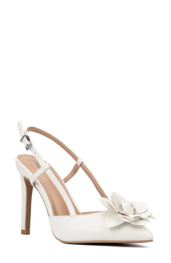 New York And Company Rosemarie Slingback Pump In White