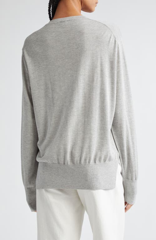 Shop Totême Toteme Silk & Cashmere Sweater In Grey Melange