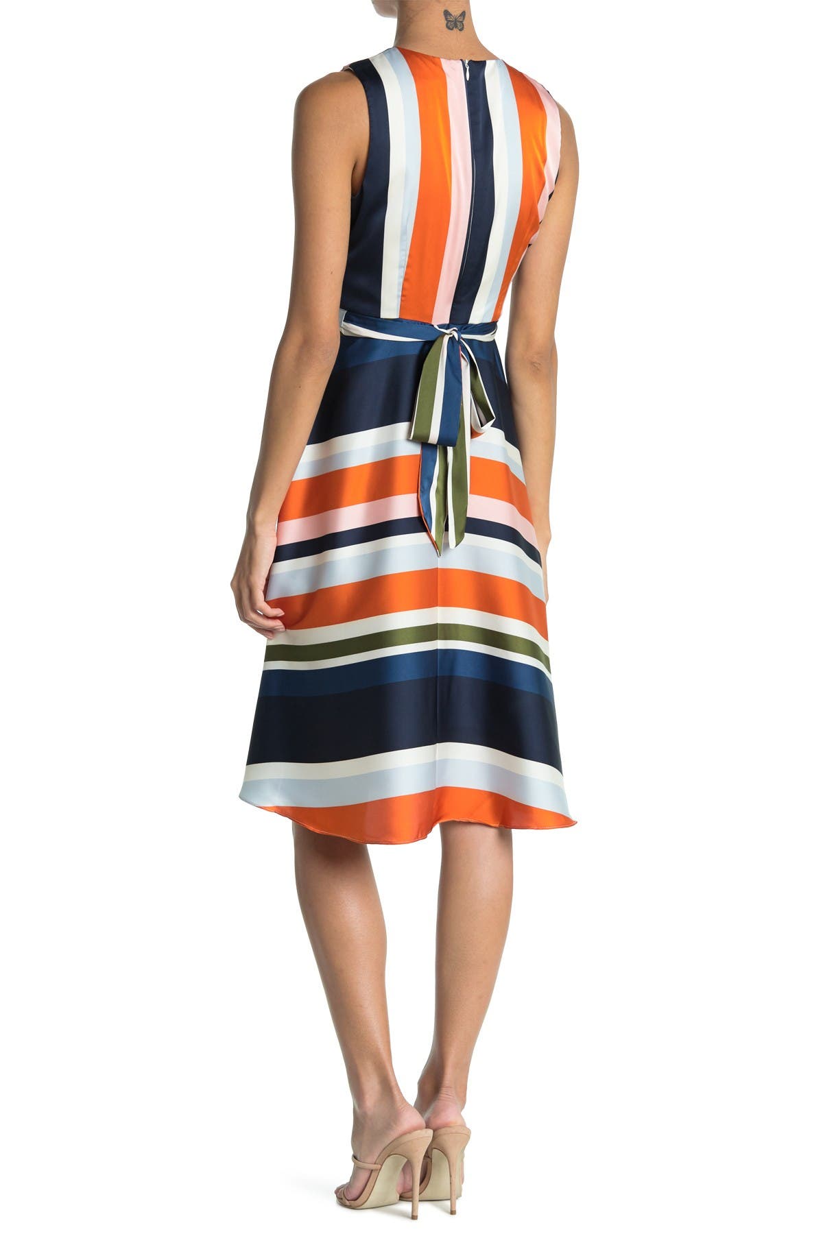 London Times Sleeveless Wrap Waist Dress Nordstrom Rack