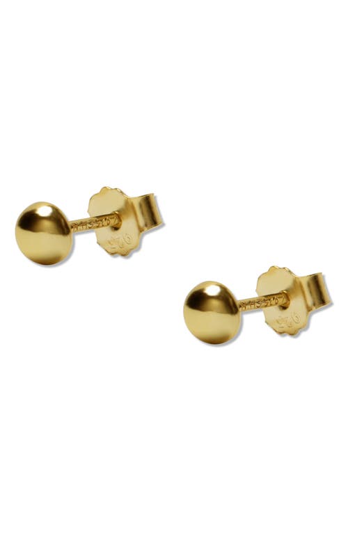 Shop Argento Vivo Sterling Silver Stud Earrings In Gold