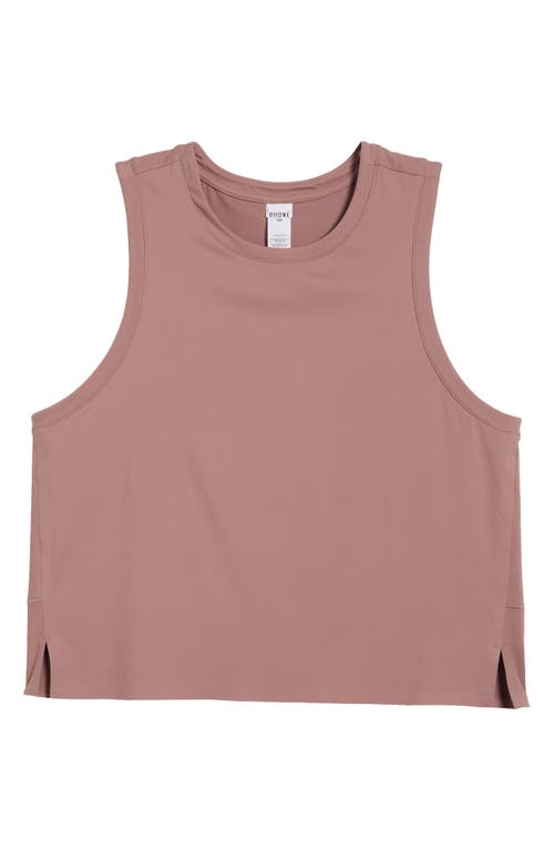 Shop Rhone Serene Crop Performance Tank In Mauve