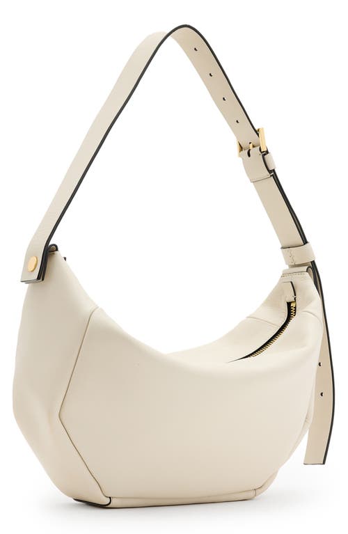 Shop Allsaints Madea Leather Shoulder Bag In Desert White