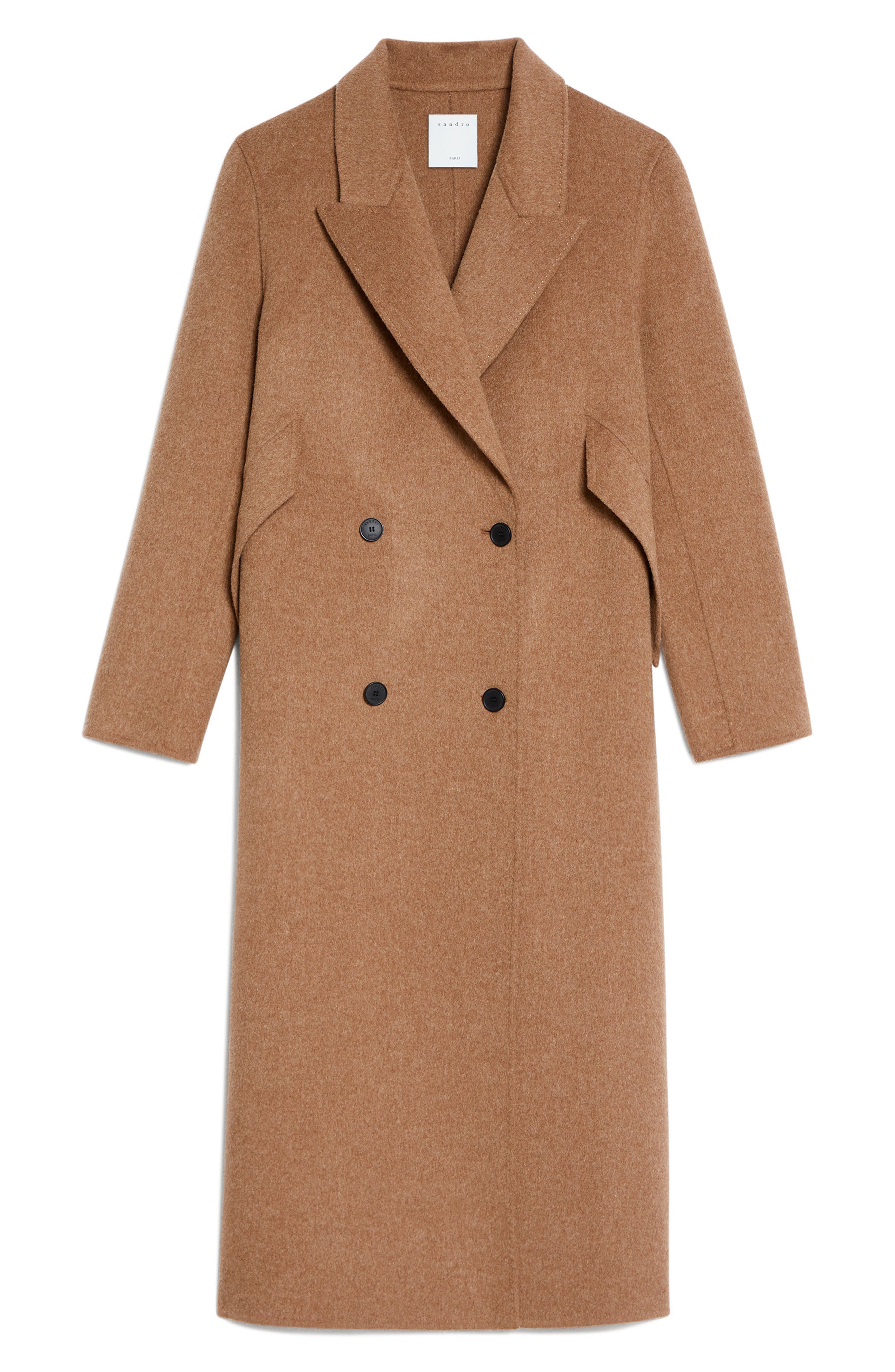 sandro double breasted wool coat