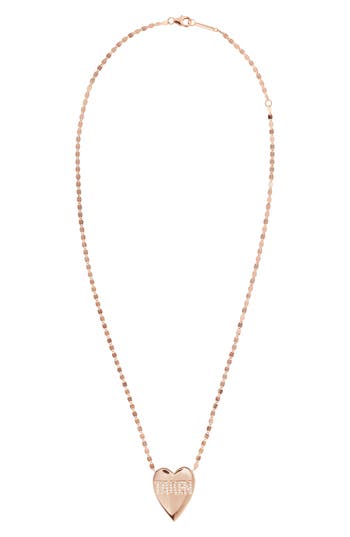 Shop Lana Jewelry Taken Heart Diamond Pendant Necklace In Rose Gold/diamond