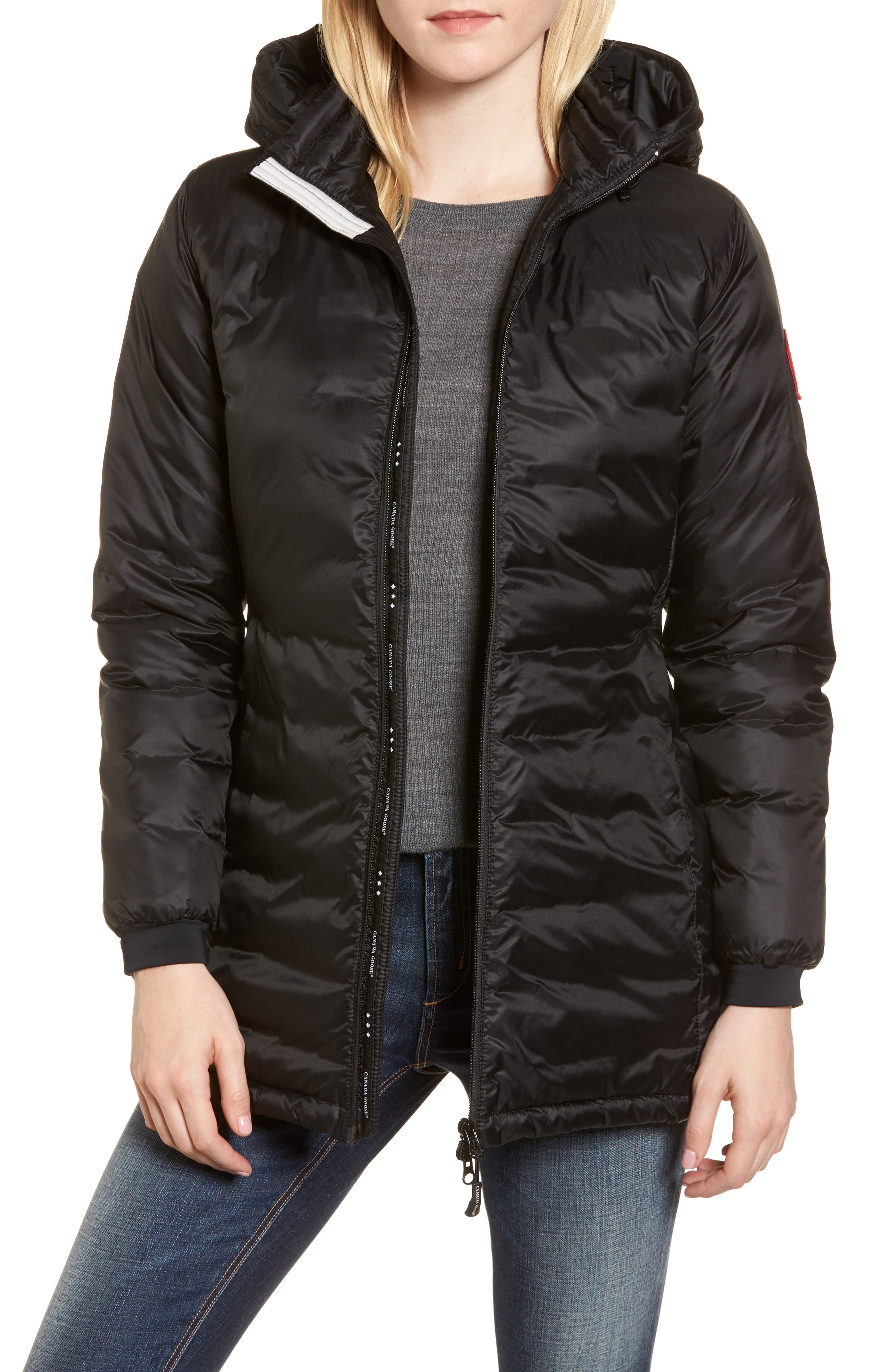 Petite Canada Goose Camp Fusion Fit Packable Down Jacket, P (10-12P) - Black