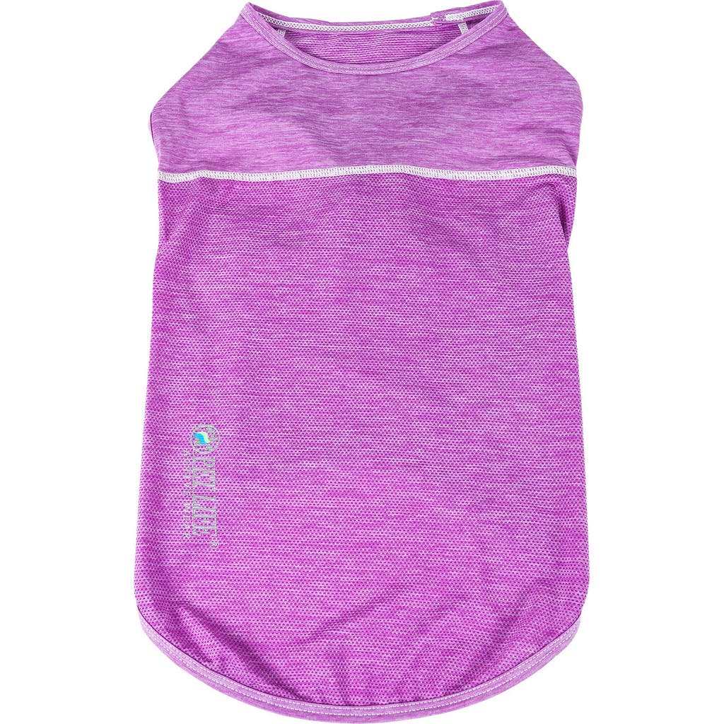 Pet Life Active 'aero-pawlse' Heathered Tank Top In Maroon/purple