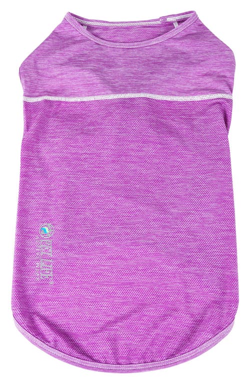 Shop Pet Life Active 'aero-pawlse' Heathered Tank Top In Maroon/purple