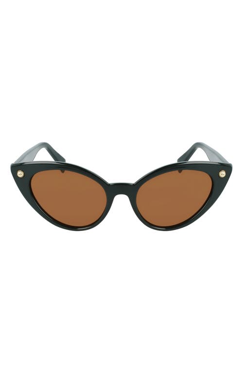 Lanvin Arpege 53mm Cat Eye Sunglasses in Dark Green