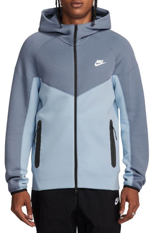 Nike Tech Fleece Windrunner Zip Hoodie In Light Armory Blue/ashen Slate