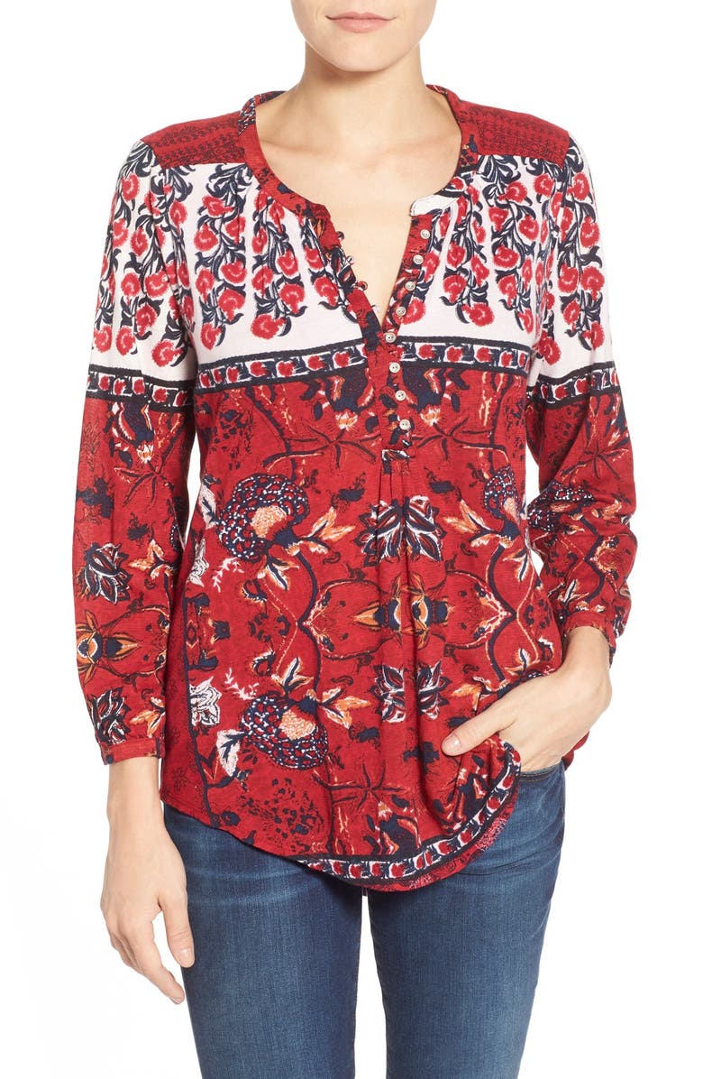 Lucky Brand Floral Scarf Print Top | Nordstrom