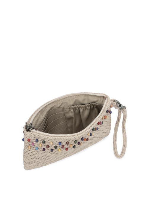The Sak Vita Wristlet In Ecru Multi Beads