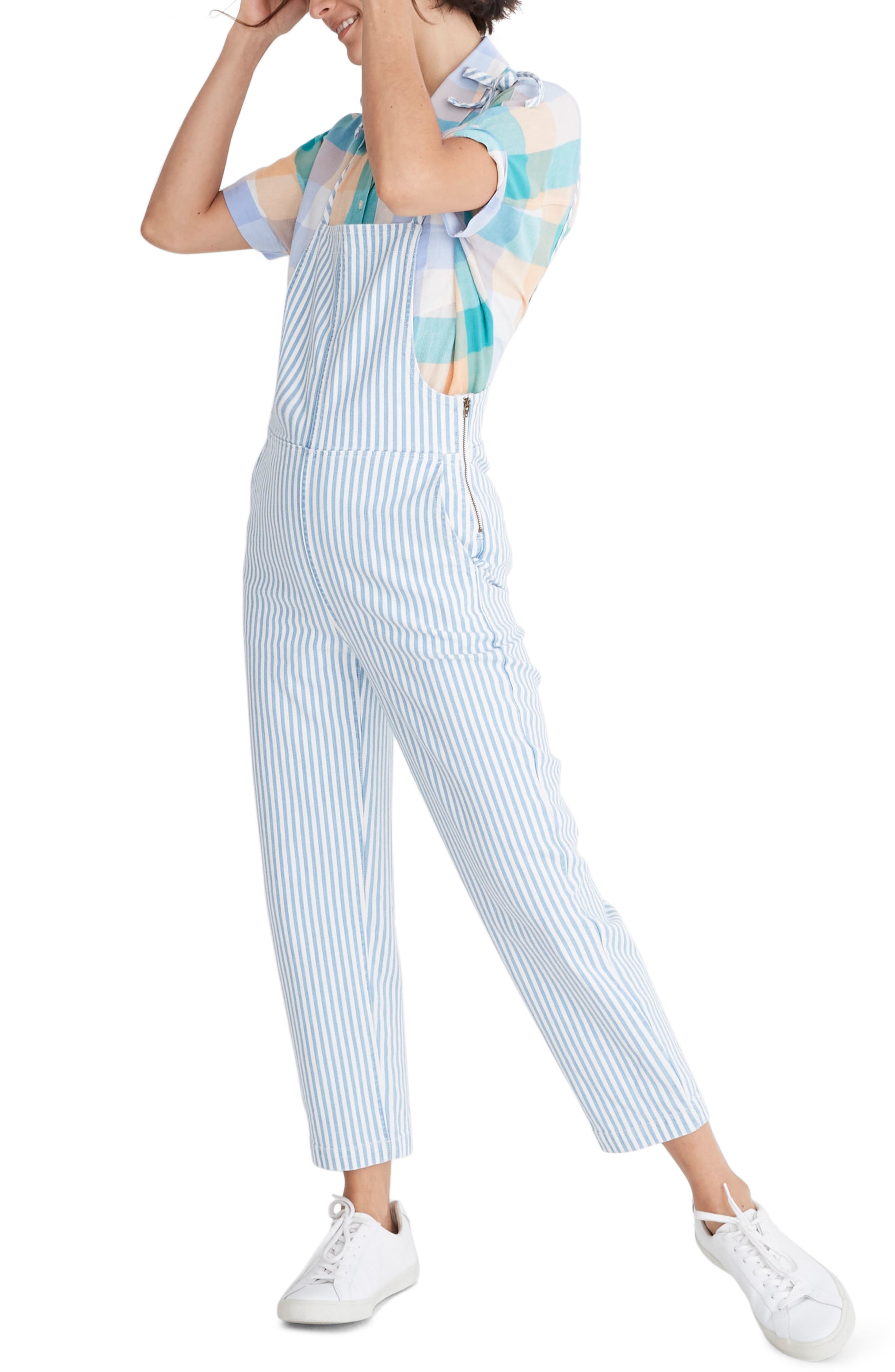 black tie strap overalls