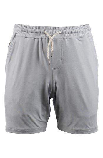 Burnside Soft Jersey Shorts In Heather Light Grey