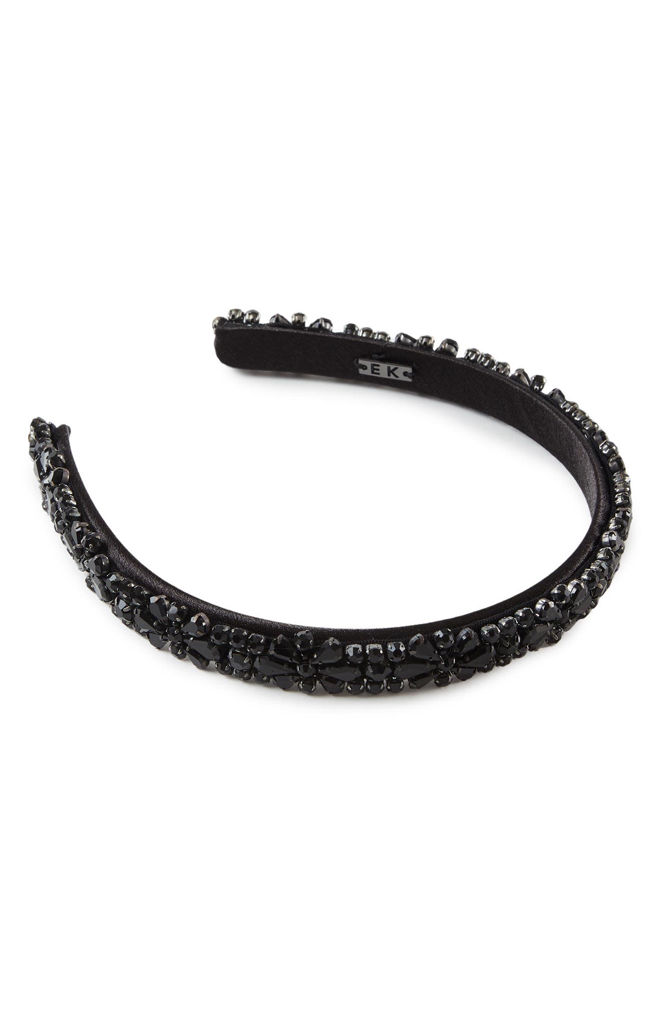 Eugenia Kim Gala Embellshed Headband in Jet 