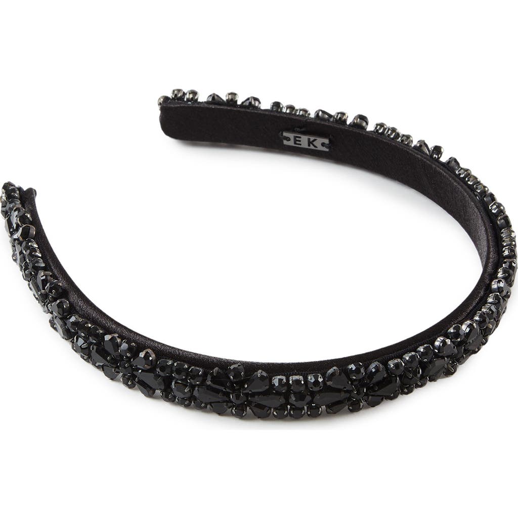 Eugenia Kim Gala Embellshed Headband in Jet