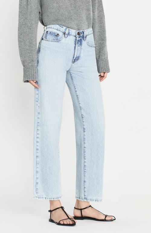 Shop Frame The Slouchy Straight Leg Jeans In Fizz Indigo