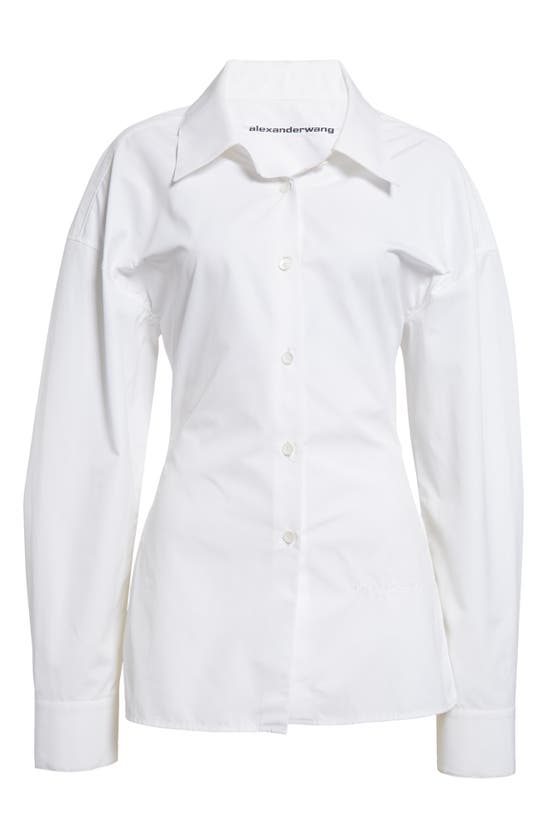 ALEXANDER WANG ALEXANDER WANG MIXED MEDIA BUTTON-UP SHIRT