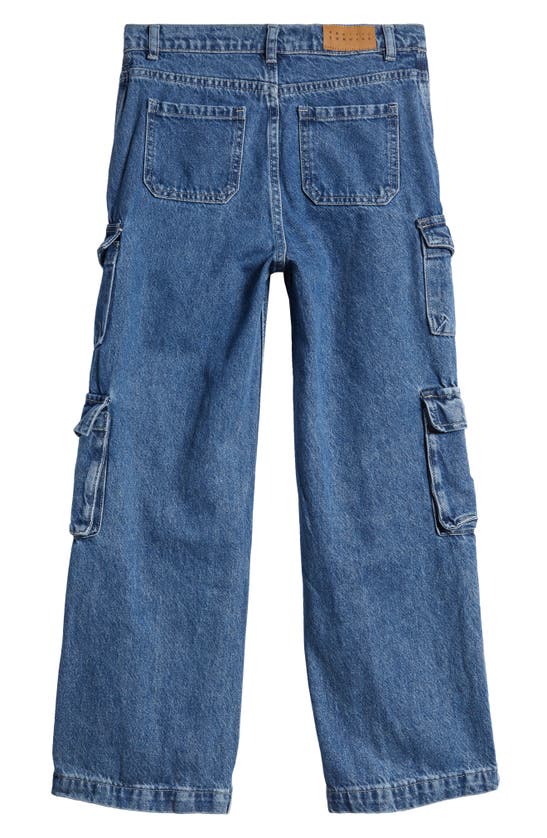 Shop Pacsun Baggy Cargo Jeans In James Blue