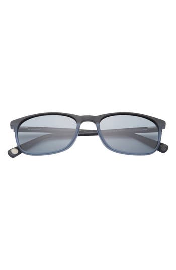 Ted Baker London 55mm Polarized Rectangle Sunglasses In Blue