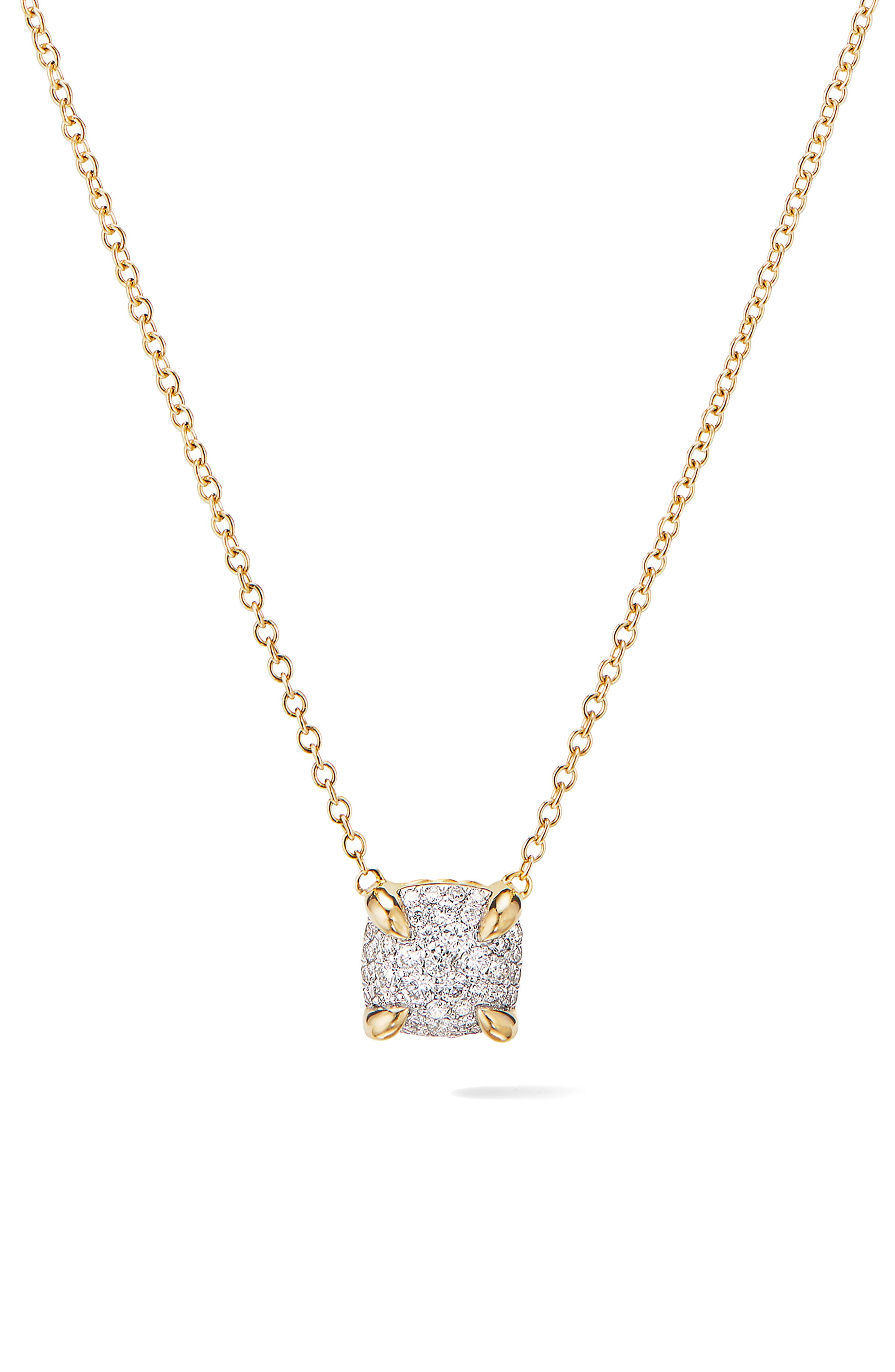 david yurman gold necklace with diamonds