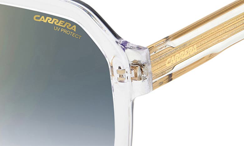 Carrera Eyewear 60mm Gradient Polarized Rectangular Sunglasses In Natural