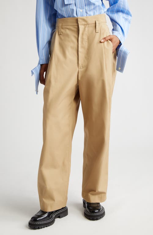 Oversize Pleated Trousers in Sand