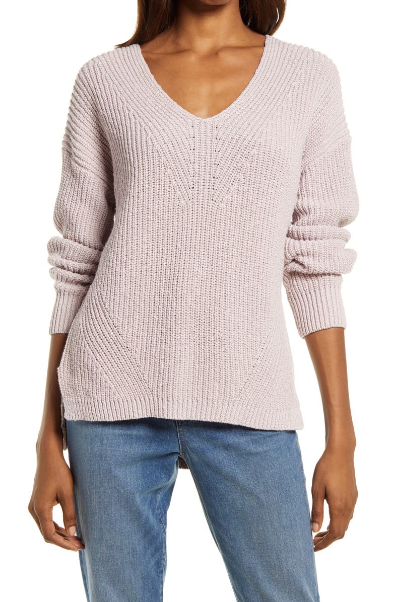 MADEWELL Ridgeton Pullover Sweater, Main, color, PALE LILAC