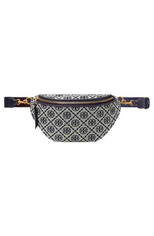 Tory Burch T Monogram Jacquard Belt Bag In Tory Navy