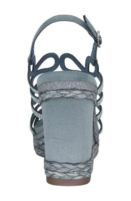 Shop Impo Orleans Slingback Platform Wedge Sandal In Smokey Blue