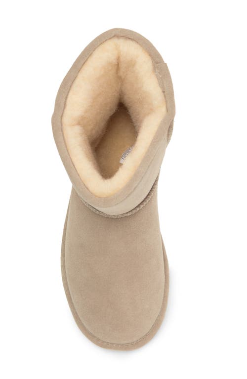 Bearpaw Emma Short Genuine Sheepskin Lined Boot In Mushroom